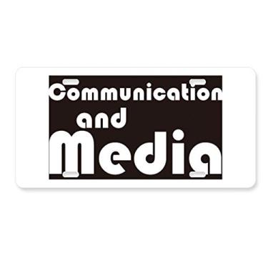 Imagem de DIYthinker Grande comunicação e mídia preta placa de carro acessório de aço inoxidável para decoração de carro