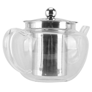 Imagem de HEMOTON Chaleira de vidro de 400 ml com infusor removível, chaleira de chá de folhas soltas e chaleira para chaleira de folhas soltas