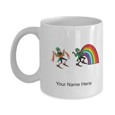 Imagem de Caneca de Leprechaun personalizada, copo de café Leprechaun, ideia de presente de Leprechaun, copo de Leprechaun personalizado, caneca de Leprechaun personalizada - Caneca de café de 325 ml