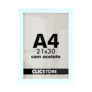 Imagem de Kit 05 Molduras A4 21x30Cm Com Acetato e Fundo Para Quadros Cor da armação:Branco
