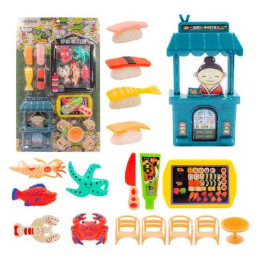 Imagem de Brinquedo Conjunto de Cozinha Sushi: Com 19 peças para os pequenos chefs!