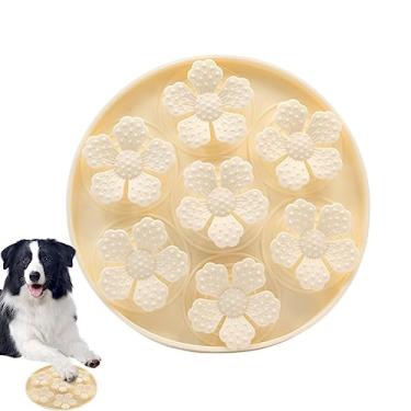 Imagem de lamber gato | Silicone Pet alimentador lento - Brinquedos para enriquecimento quebra-cabeças para cães, almofada para lamber cães para alívio da ansieda, banho, tosa, almofadas Cjupzi