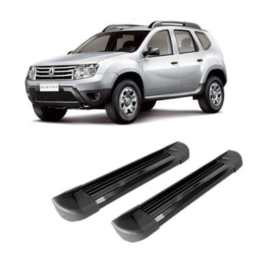 Imagem de Estribo Lateral Alumínio Preto p/ Renault Duster 2011 até 2023