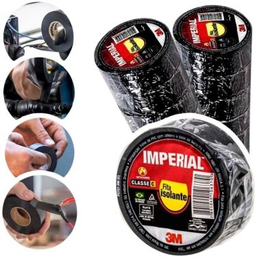 Imagem de 20 Rolos Fita Isolante Imperial Slim 18x20 Metros 3M