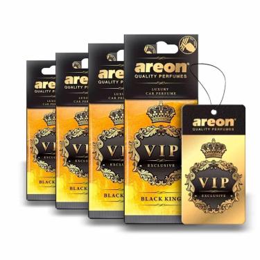 Imagem de Aromatizante Areon Vip Exclusive Black King - 4 Peças - Perfume Automotivo Odorizador C...