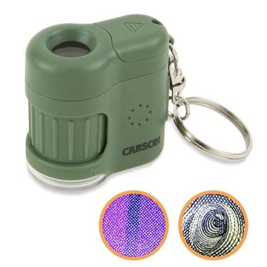 Imagem de Microscópio Chaveiro Carson com Luz LED e UV, Zoom de 20x - Verde
