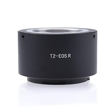 Imagem de Hersmay Adaptador de montagem de lente T2-EOSR para lente teleobjetiva 420-800 mm 600 mm 1000 mm para Canon EOS R/R5/R6/RP Series adaptador de corpo de câmera