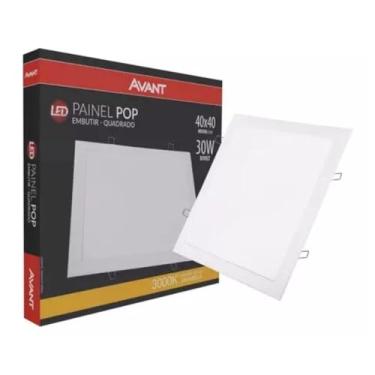 Imagem de AVANT 858190575 Painel Led , Pop, Embutir Quadrado 40. Am3000 K, 30 W, Bivolt, 2400, Luz Amarela