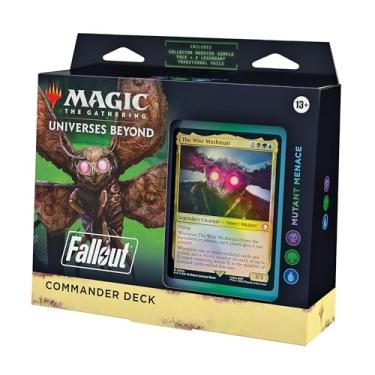 Imagem de Magic: The Gathering Fallout Commander Deck – Mutant Menace (100-Card Deck, 2-Card Collector Booster Sample Pack + Accessories)