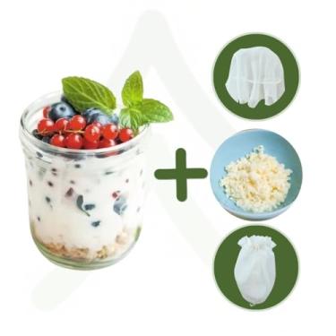 Imagem de Kefir de Leite E Iogurte Infinito Caspian Com Tampa e Coador Probioticos