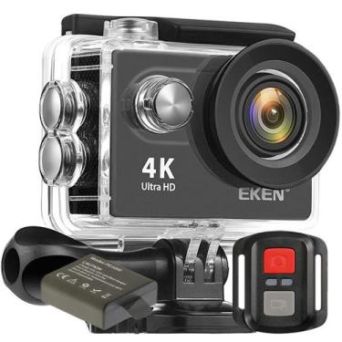 Imagem de Kit Câmera Filmadora Eken H9r 4K Wi-Fi + Bateria Extra Estabilizador D