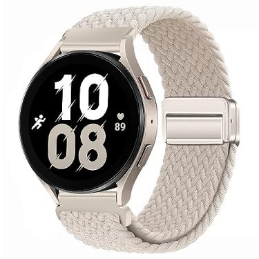 Imagem de Pulseiras magnéticas de nylon compatíveis com Samsung Galaxy Watch 6/5/4/3 Pro/Classic/Sport/Gear S3/S2 Frontier/Active, 20 mm e 22 mm para relógio Samsung Watch 47 mm, 46 mm, 45 mm, 44 mm, 43 mm, 42 mm, 41 mm e 40 mm