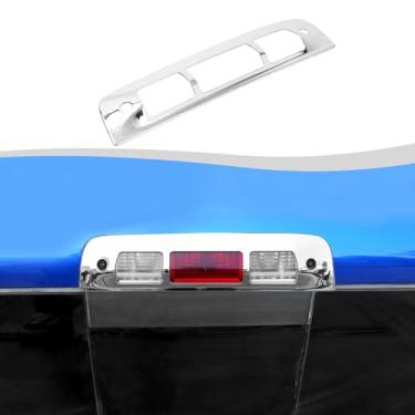 Imagem de SQQP 3rd Third Brake Light Tail Light Capa Guarnição Compatível com Dodge RAM 2009-2018 (Chrome)