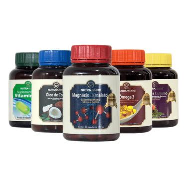 Imagem de Kit 5 Suplementos Nutramagic Quarteto Mágico  + Vitamina E Cápsulas
