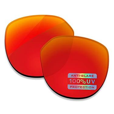 Imagem de Bowyer Lentes de reposição polarizadas para óculos de sol Oakley Latch Key L OO9394 55 mm - Espelho vermelho fogo