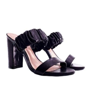 Imagem de Sandália Glendale Salto Bloco Cor:Preto;Tamanho:38;Gênero:Feminino;Material:Sintético