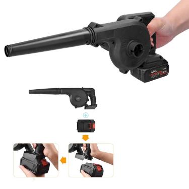 Imagem de Soprador Aspirador Bateria Recarregavel Sem Fio Potente Folhas Sujeira Limpeza Jardim Quintal Poeira Detritos