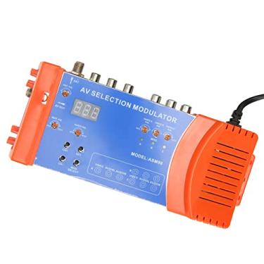 Imagem de Modulador de Seleção AV, Modulador RF VHF UHF Padrão PAL NTSC Profissional para TV Doméstica Com Saída RF Ajustável, Design Leve, para Fontes de Entrada AV (Plugue EUA 100 a 240V)