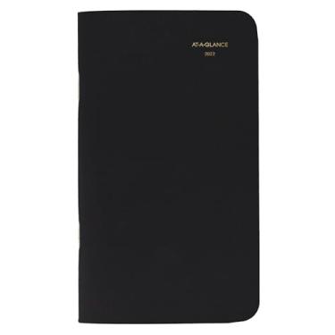 Imagem de AT-A-GLANCE Calendário de bolso 2022-2023, agenda de 2 anos, 8,8 cm x 15,2 cm, tamanho de bolso, preto (7002405)