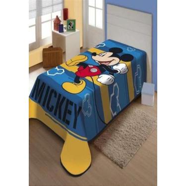 Imagem de Cobertor Solteiro Mickey Feliz Jolitex 1,50X2,00