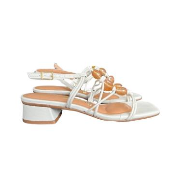 Imagem de Sandália Feminina Vizzano Conforto Salto Baixo Pedrarias