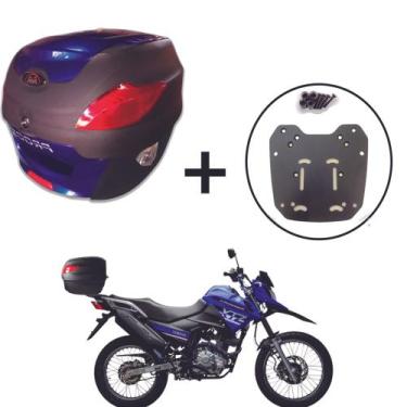 Imagem de Baú 41 litros Awa Proos com Bagageiro para Crosser 150, Azul