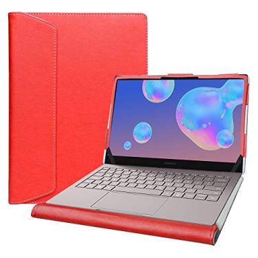 Imagem de Alapmk Capa protetora para Samsung Galaxy Book S 33.8 cm/Galaxy Book Ion 13 NP930XCJ/Galaxy Book Flex α 13 NP730QCJ e capa para laptop ASUS ZenBook 13 UX325JA, vermelha