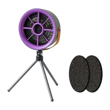 Imagem de Exaustor portátil de mesa para fumantes com tripé, máquina de fumaça para acampamento ao ar livre, máquina extratora portátil para dormitório de, Roxo