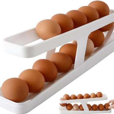 Imagem de Dispenser de Ovos Rolantes Para Geladeira Armazenamento Eficiente Idea