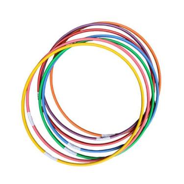 Imagem de Kit 10 Bambolê Brinquedo Reforçado 65cm Colorido Atacado - 5+