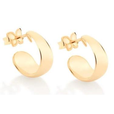 Imagem de Brincos banhado ouro 3x 24k 18k e 22k femininos meia argola pequenos r