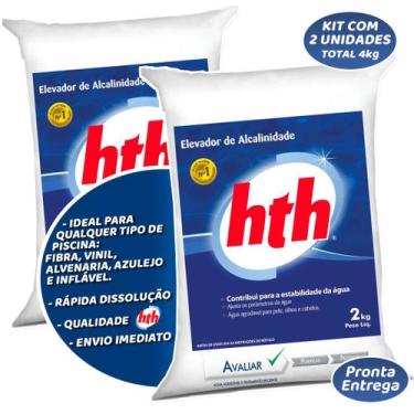 Imagem de Kit 2 Elevador de Alcalinidade Hth Alcalinizante De Piscina 4kg Fibra 