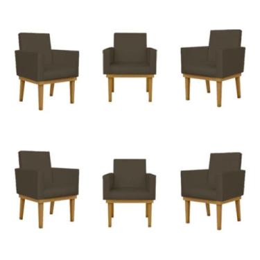 Imagem de Kit 06 Cadeiras Decorativa Reforçada Oferta Balaqui material sintético