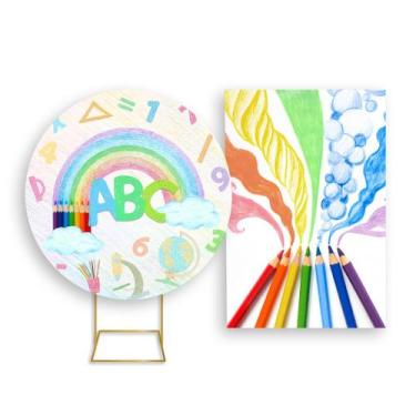 Imagem de Painel De Festa Redondo 1,50x1,50 + Painel Vertical 1,50x2,20 - Format