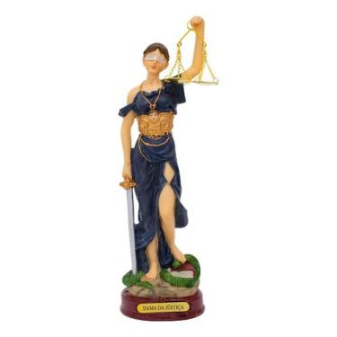 Imagem de Estatueta Enfeite De Mesa Direito Dama Da Justiça 23cm  - Minas de Pre