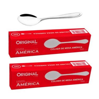 Imagem de Jogo 24 Colheres América Inox Resistente - ORIGINAL
