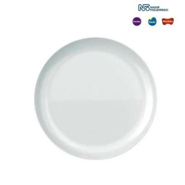 Imagem de Jogo Prato Raso Opaline Vidro Blanc 27Cm - Kit 6 Unidades - Nadir