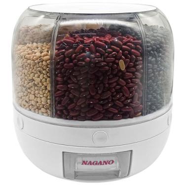 Imagem de Dispenser Giratório de Alimentos Grãos e Cereais com 6 Divisões - Naga