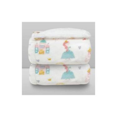 Imagem de Cobertor Donna Laço Bebê Plush Print com Sherpa Princess - LACO BEBE, 