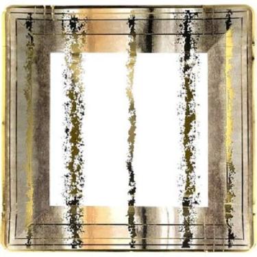 Imagem de Pratos de papel enferrujados e dourados - 25,4 cm | Design tie-dye | Pacote com 12