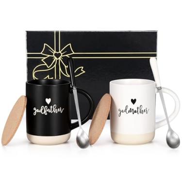 Imagem de YHRJWN Presente de pedido de padrinhos, presentes de padrinhos de afilhado, canecas de madrinha padrinho, Will You Be My Godparents, presentes de madrinha padrinho, presentes de aniversário de Natal