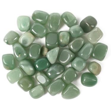 Imagem de LUEYAO Cristal de ágata natural quadrado cor mista para enchimento de vasos pedra de cor mista para suculentas decoração de jardim projeto de artesanato decoração de fundo de aquário verde 200 g 30-40