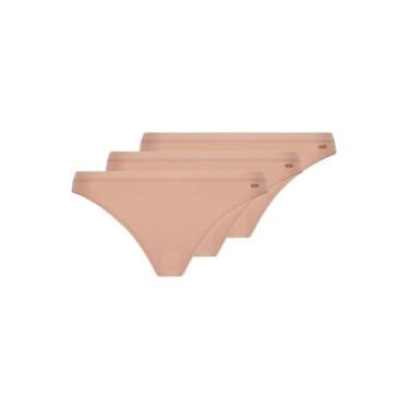 Imagem de Kit com 3 Calcinhas Tanga Loba 40354-001 - LUPO, Bege, P