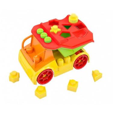 Imagem de Blocos de Montar Viva Brincar Carro American Truck 7 pçs MK413 - Disma