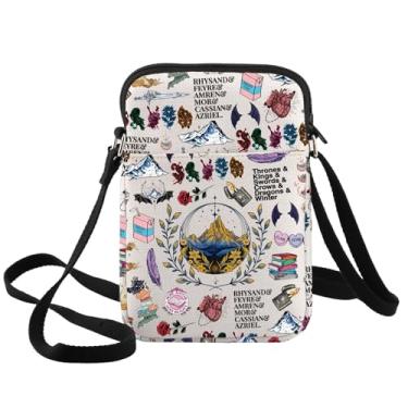 Imagem de BWWKTOP Bolsas tiracolo Thorns And Roses City of Starlight Gifts SJM Bookworm Sling Bag Bolsa Acotar Merchandise, Bolsa Physa Xk
