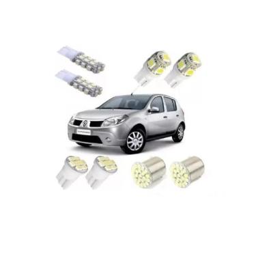 Imagem de Kit Lampadas Led Renault Sandero Teto Placa Ré Farolete Leds - Blue Li