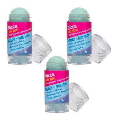 Imagem de Kit Bastão Para Area Dos Olhos Ricca Anti Olheiras 3unid