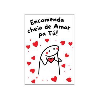 Imagem de 50 Cartões Agradecimento - Encomenda Cheia De Amor Pra Tu - Tam: 7 x 1