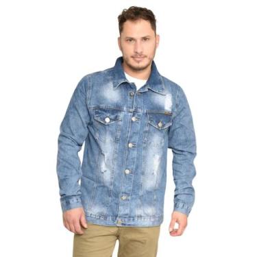 Imagem de Jaqueta Jeans Masculina Rasgada Com Destroyed - TBTJeans, Jeans, P