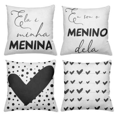 Imagem de Kit 4 Almofadas Decorativas Cheias 40x40cm Casal - Deluzz